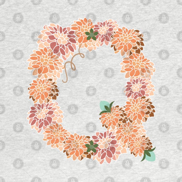 Letter Q Floral by CTstudio